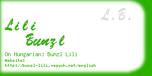 lili bunzl business card